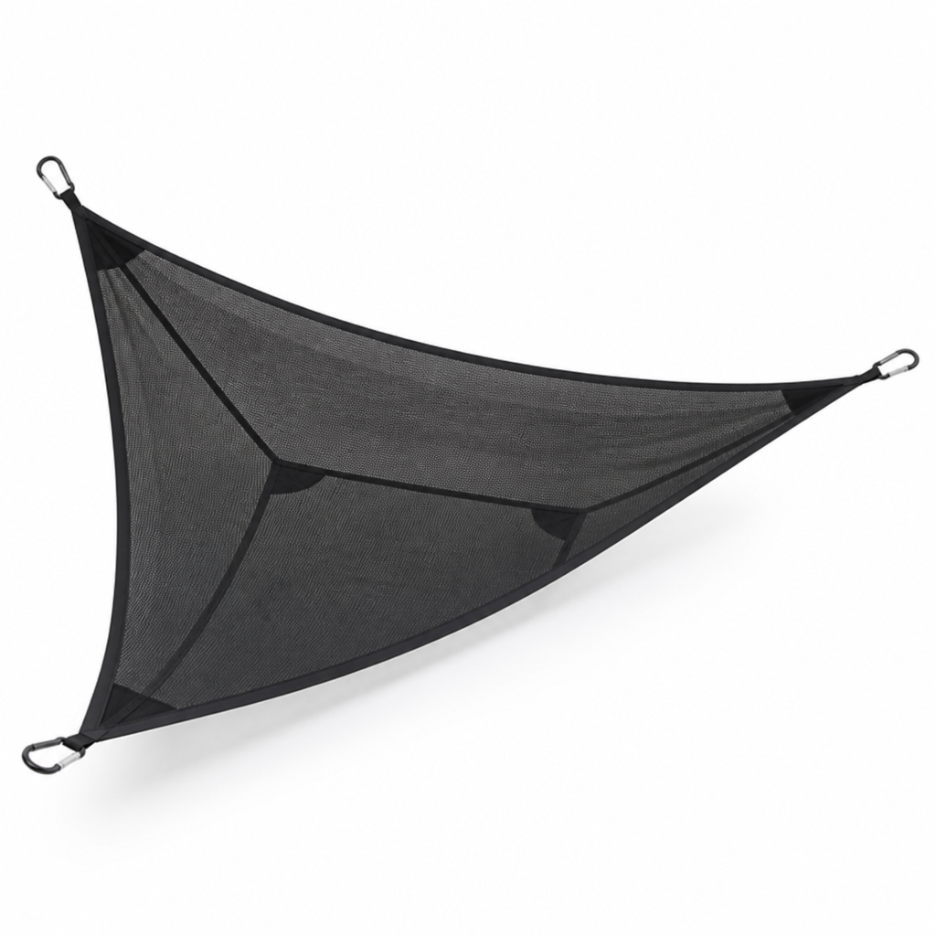 Breathable Mesh Triangle Hammock (Straps, Carabiners & Storage Bag)