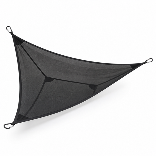 Breathable Mesh Triangle Hammock (Straps, Carabiners & Storage Bag)
