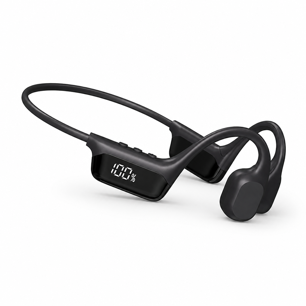 Built-In Music Player Open-Ear Bone Conduction Headphones (Waterproof to 30 m)