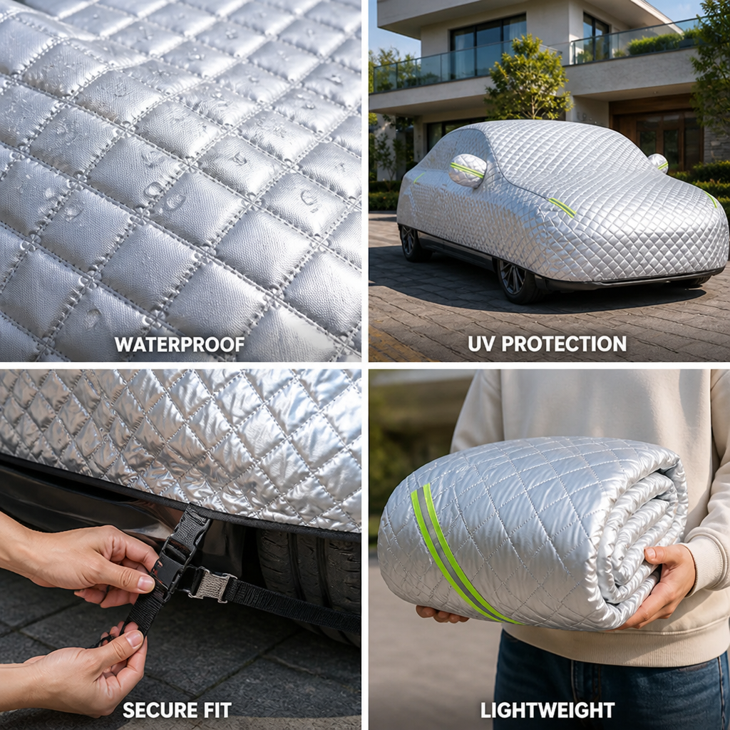 Car Cover Waterproof & UV Protection Elastic Straps