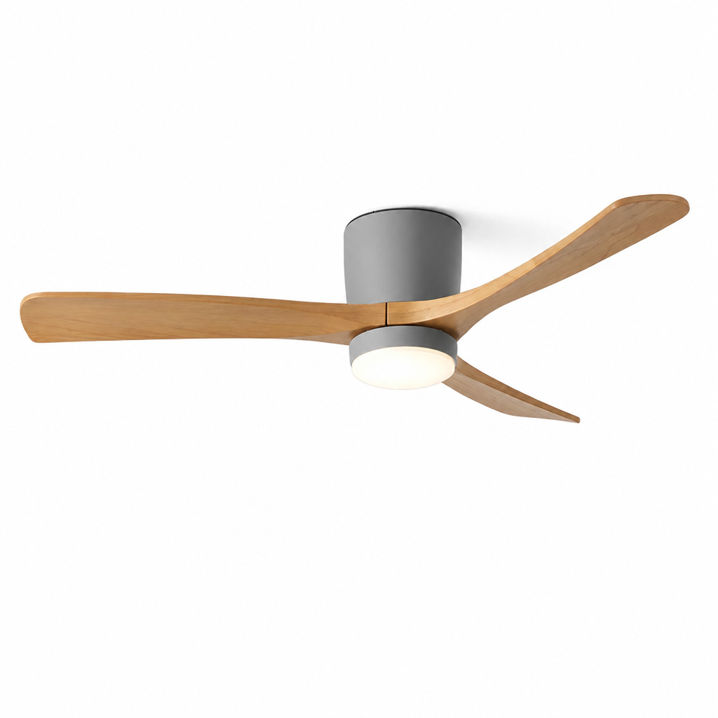 Ceiling Fan Light Integrated LED Wood-Look Warm Light