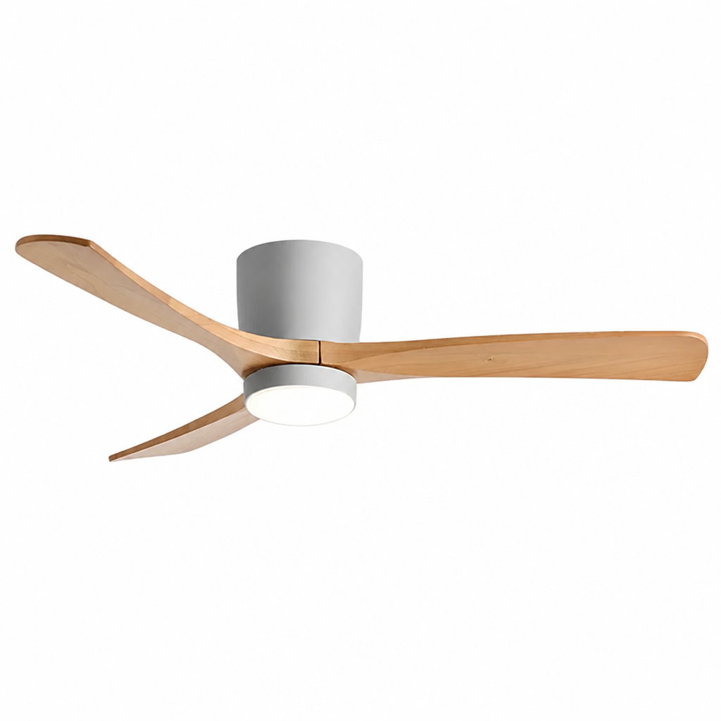 Ceiling Fan Light Integrated LED Wood-Look Warm Light