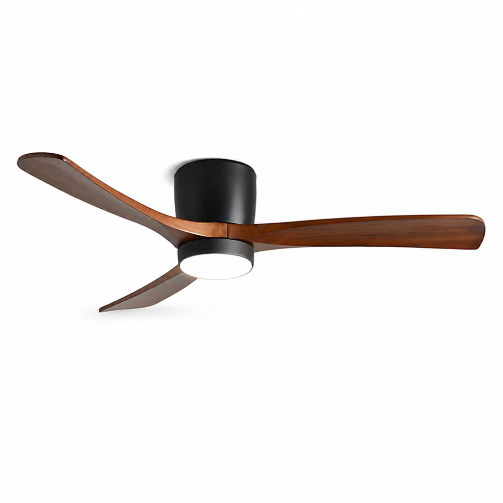 Ceiling Fan Light Integrated LED Wood-Look Warm Light