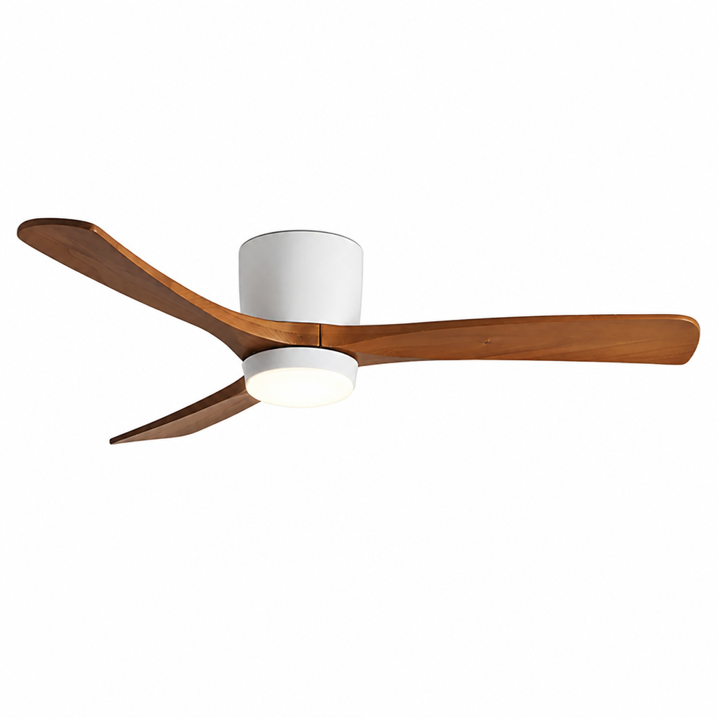 Ceiling Fan Light Integrated LED Wood-Look Warm Light