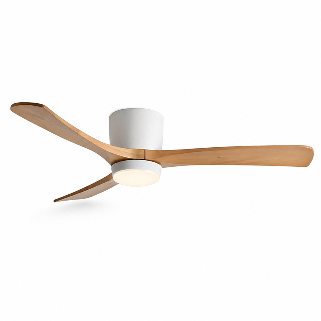 Ceiling Fan Light Integrated LED Wood-Look Warm Light