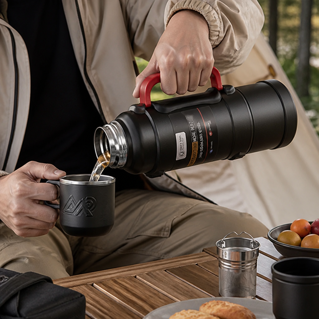 Double-Wall Stainless Steel Thermos Flask With Tea Infuser