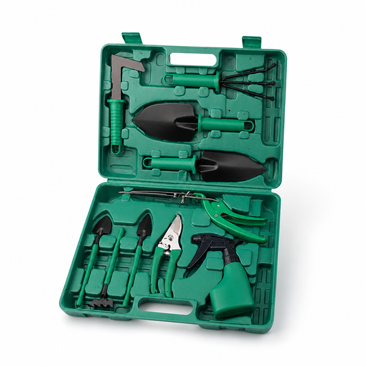 Ergonomic Garden Tool Set With Storage Case