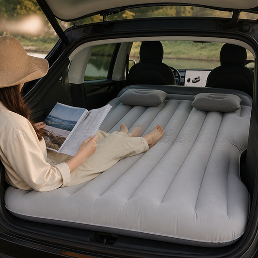 Extended Air Bench Inflatable Car Mattress (2 Integrated Air Cushions)