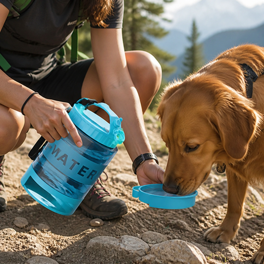 Fold-Out Bowl BPA-Free Dog Water Bottle (74-Oz)