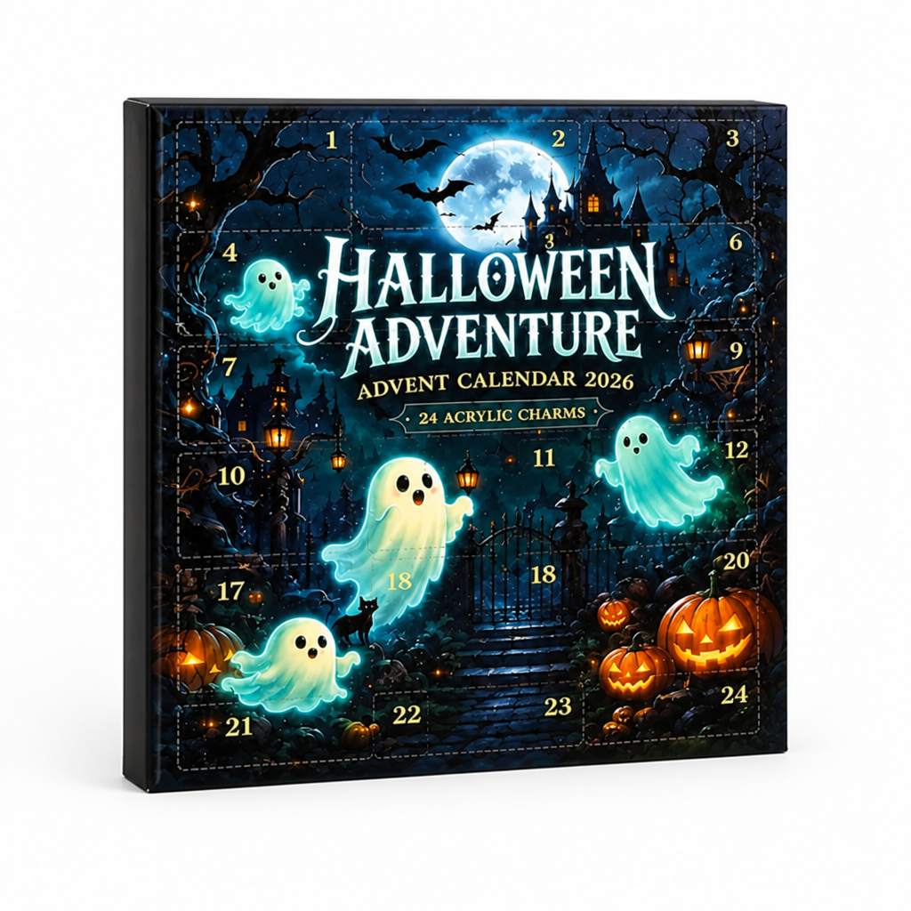 Halloween Advent Calendar 24-Day Reusable Ghost Motifs