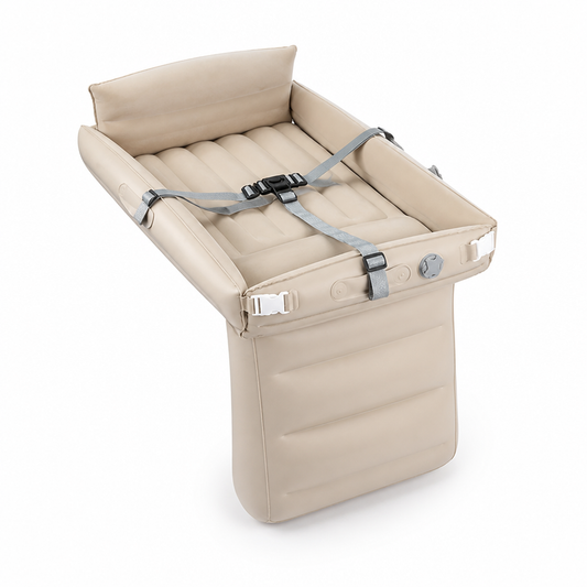 Hand Pump and Safety Rails Inflatable Air Mattress (4 Independent Chambers)