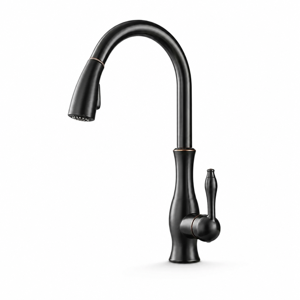 Kitchen Faucet Pull-Out Spray Single-Lever Mixer Stainless Steel