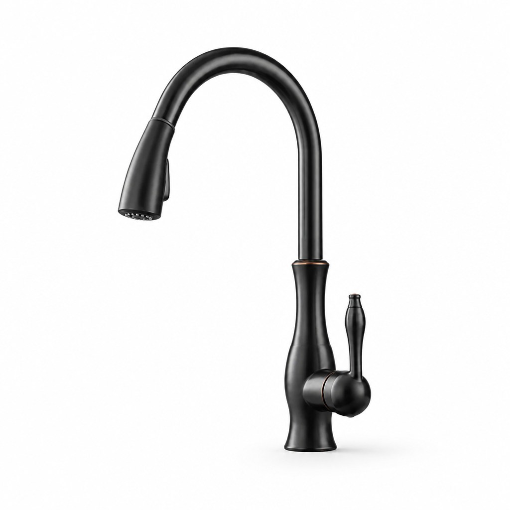 Kitchen Faucet Pull-Out Spray Single-Lever Mixer Stainless Steel