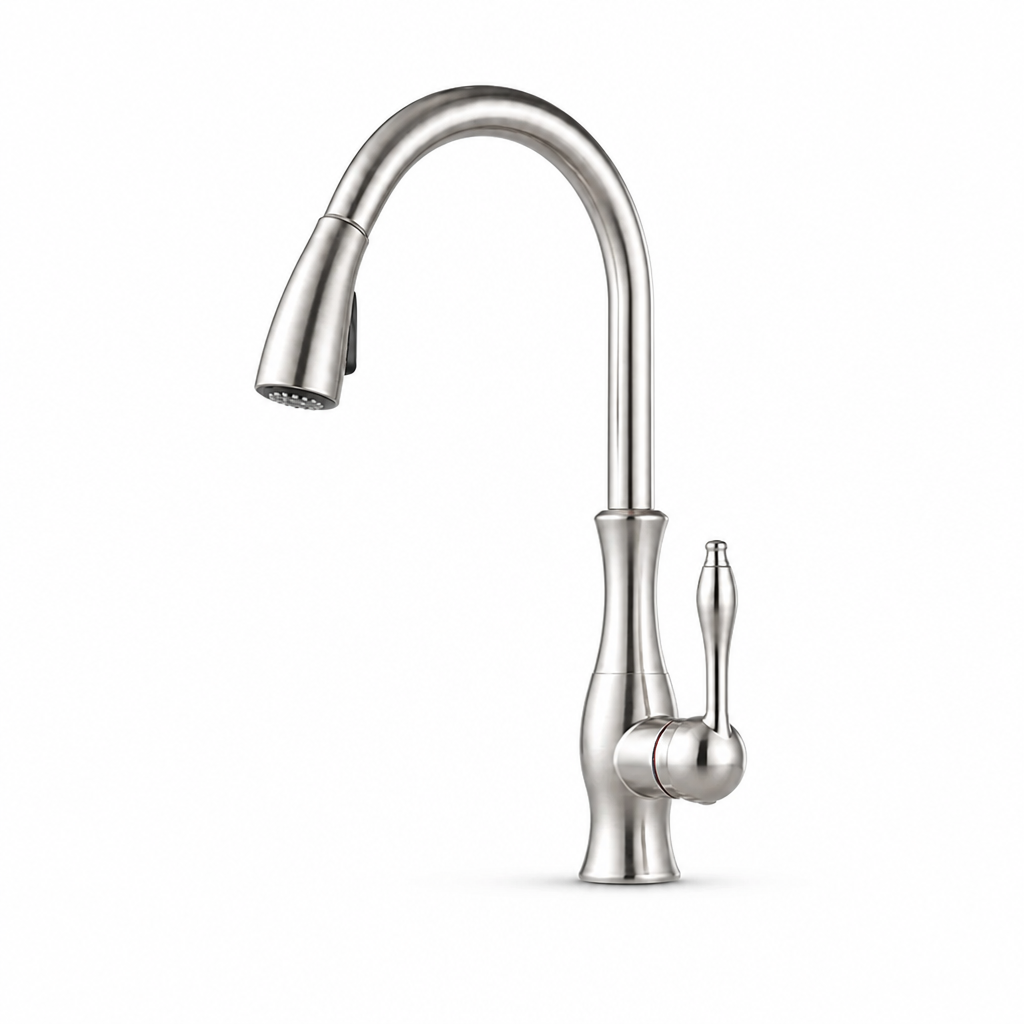 Kitchen Faucet Pull-Out Spray Single-Lever Mixer Stainless Steel