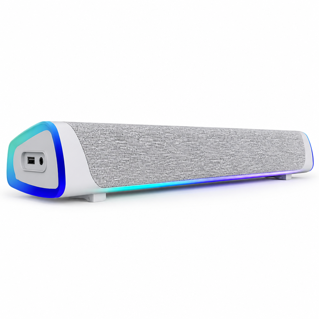 LED Gaming Soundbar (Bluetooth, USB & AUX, For PC & Laptop)
