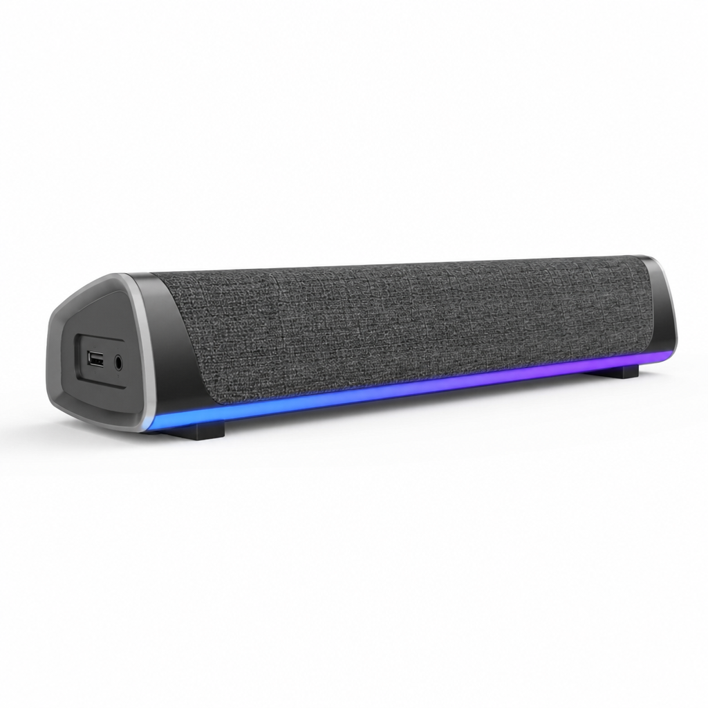 LED Gaming Soundbar (Bluetooth, USB & AUX, For PC & Laptop)