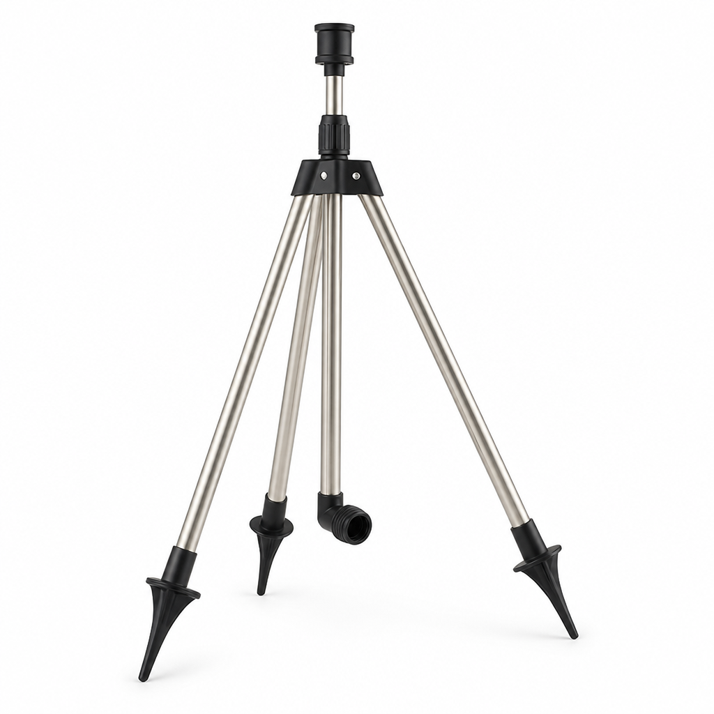 Lawn Sprinkler 360° Rotation Stainless Steel Tripod 20-39 Ft
