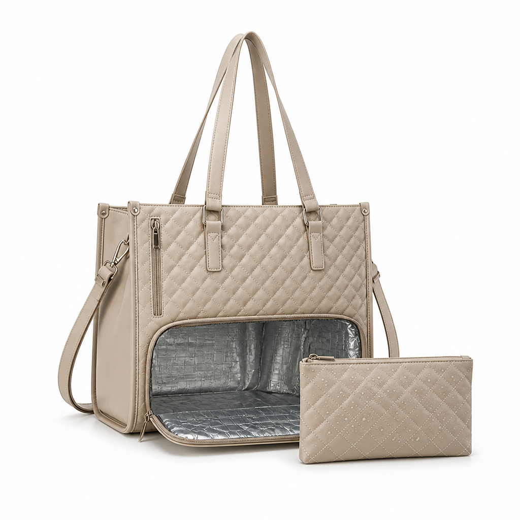 Lunch & Laptop Bag Insulated Compartment Water-Repellent Polyester