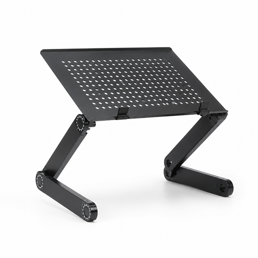 Perforated Aluminum Laptop Stand with Adjustable Joints (Supports Up to 21-Inch)