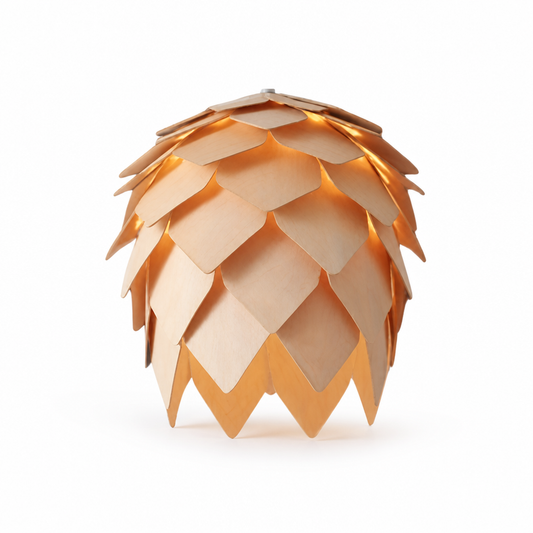 Pinecone Design Wood Shade Pendant Lamp
