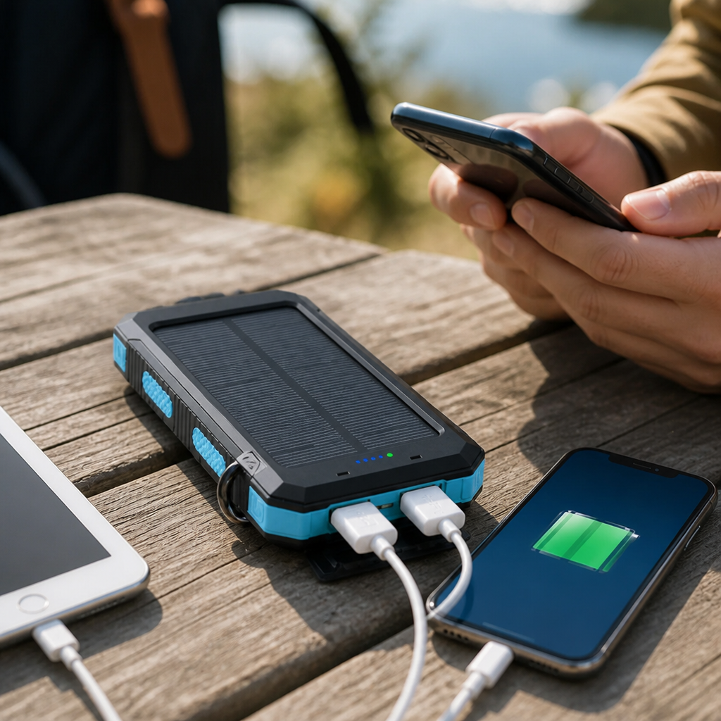 Power Bank 20000mAh Dual USB & Solar Charging