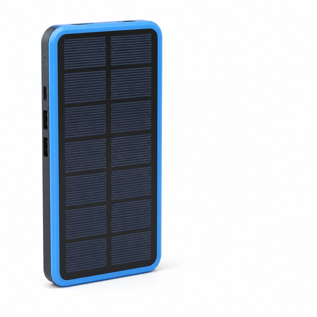 Power Bank Solar High Capacity USB-C & LED Flashlight