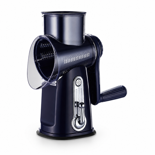 Rotating Kitchen Grater with Non-Slip Base (5-In-1 Interchangeable Drums)