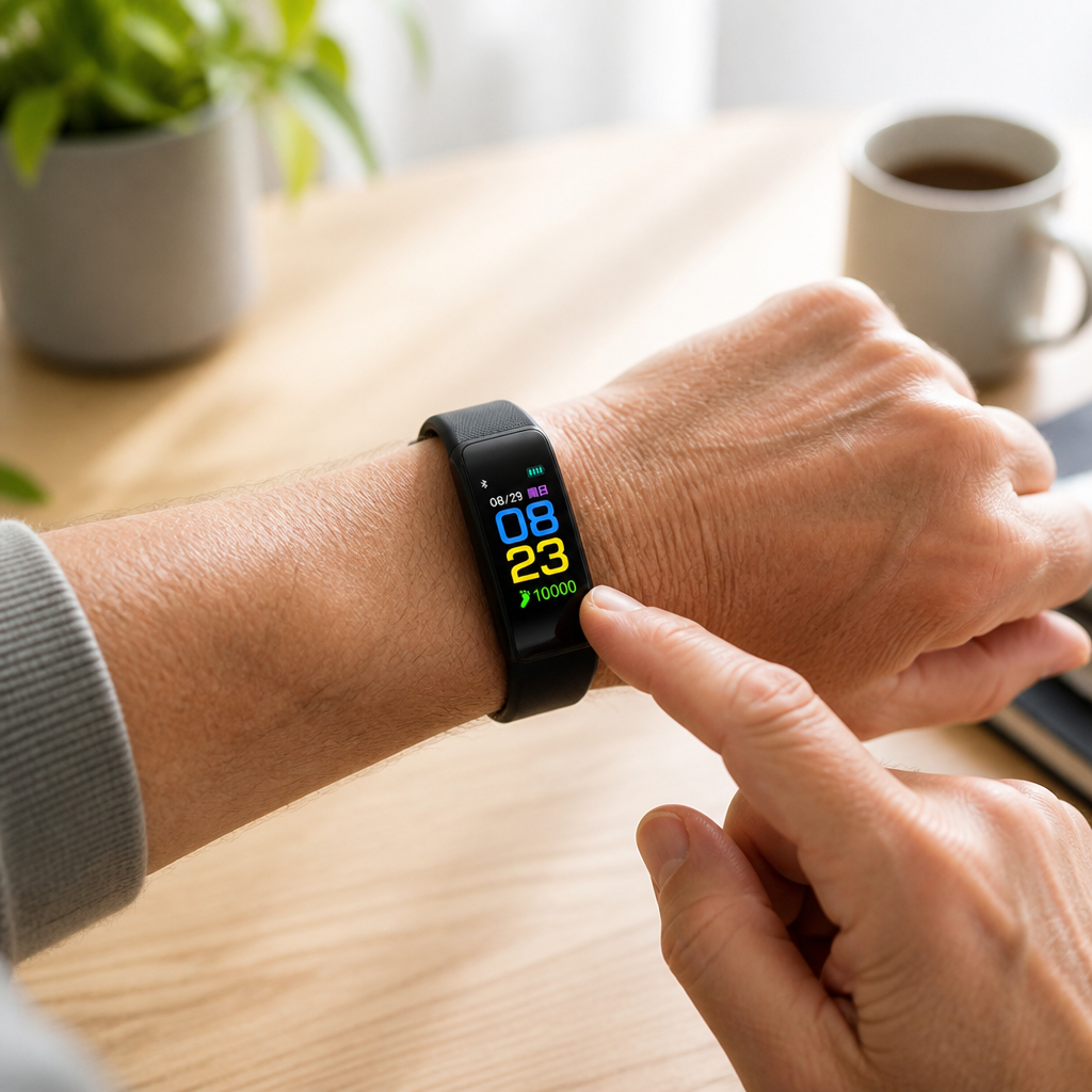 Senior Smartwatch Easy-Read Display Heart Rate & Blood Pressure