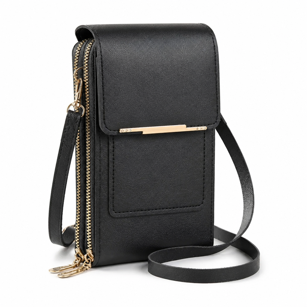 Shoulder Bag Soft Leather RFID-Blocking Waterproof Pocket
