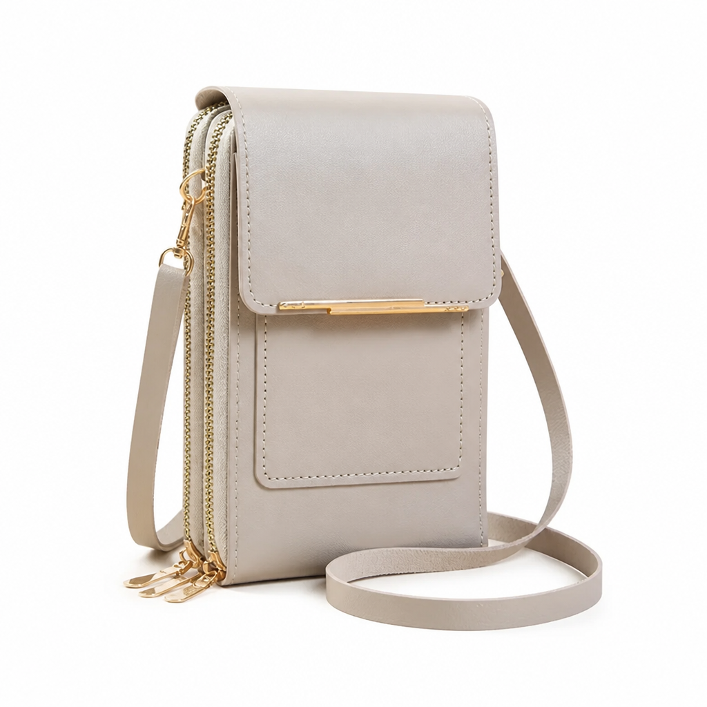 Shoulder Bag Soft Leather RFID-Blocking Waterproof Pocket