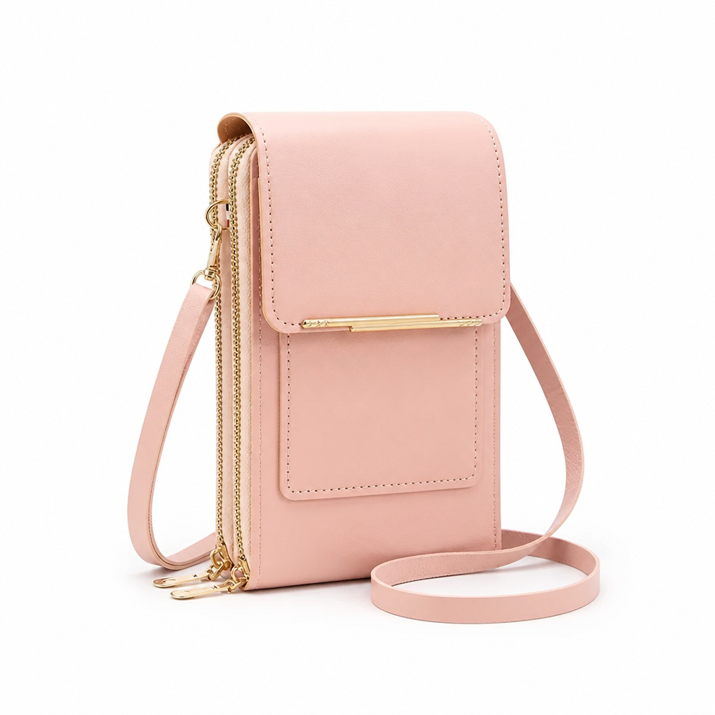 Shoulder Bag Soft Leather RFID-Blocking Waterproof Pocket