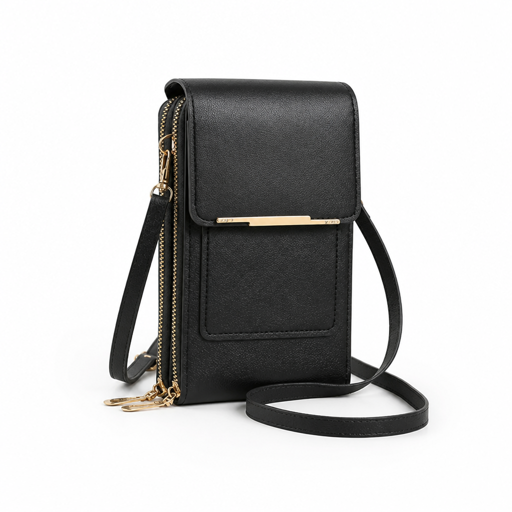 Shoulder Bag Soft Leather RFID-Blocking Waterproof Pocket