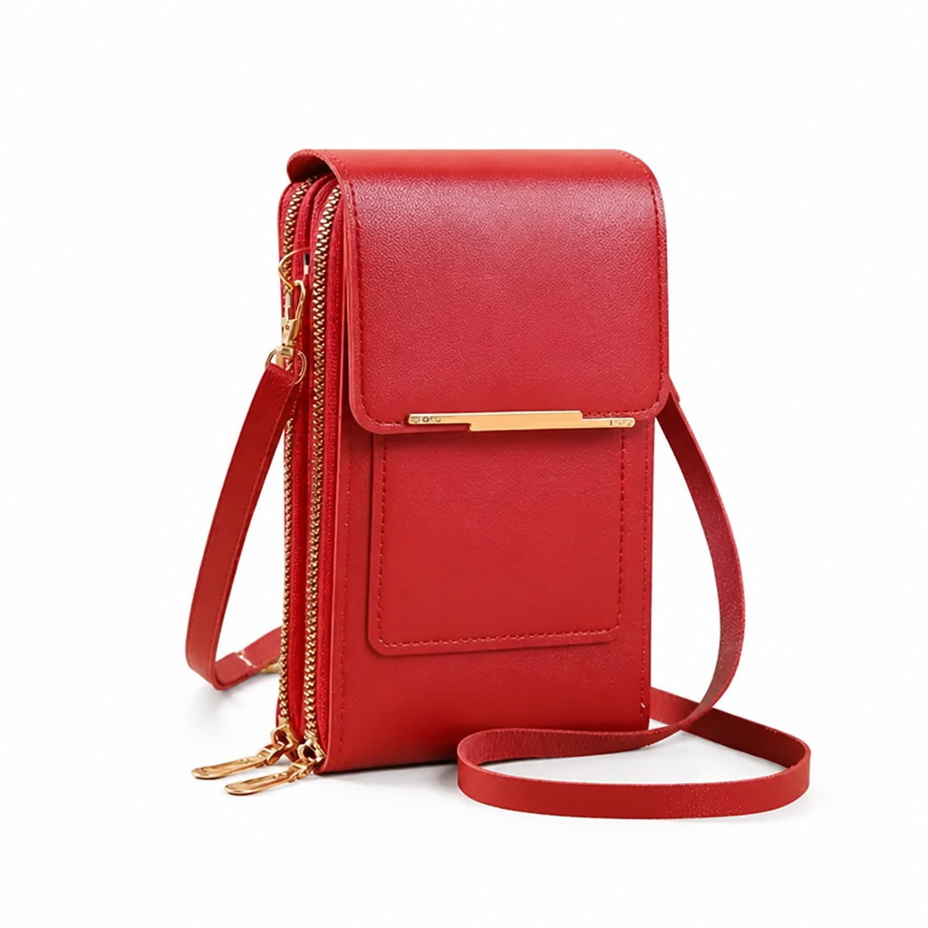 Shoulder Bag Soft Leather RFID-Blocking Waterproof Pocket