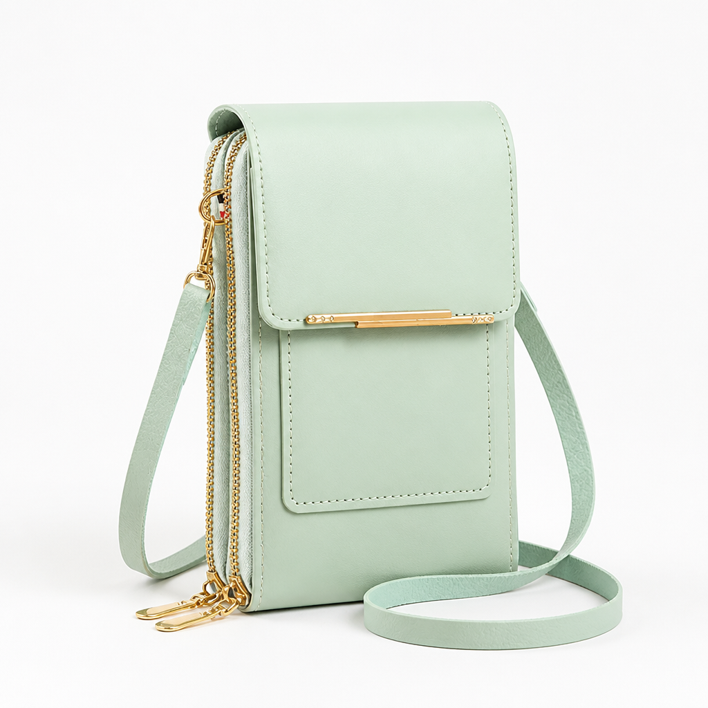 Shoulder Bag Soft Leather RFID-Blocking Waterproof Pocket