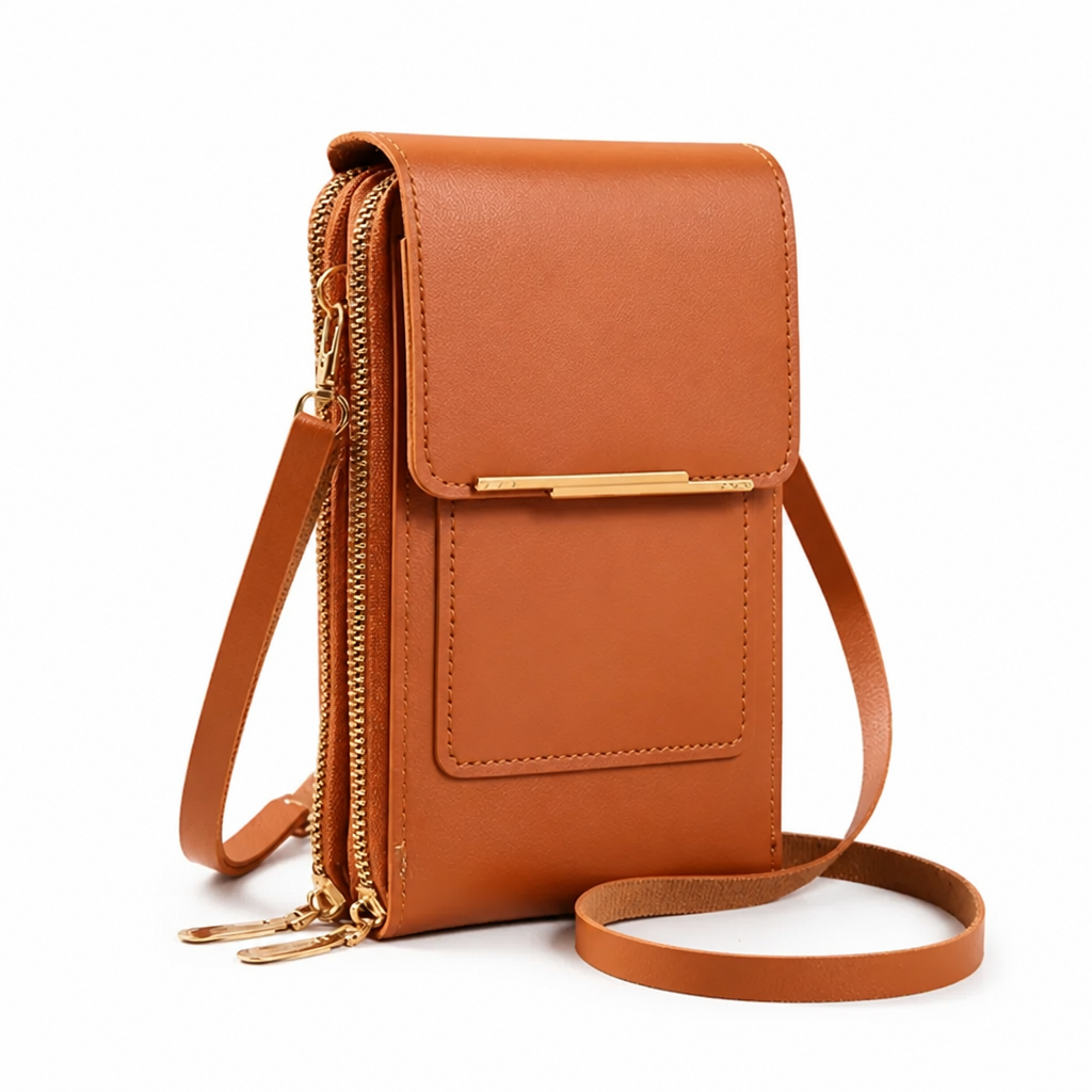 Shoulder Bag Soft Leather RFID-Blocking Waterproof Pocket