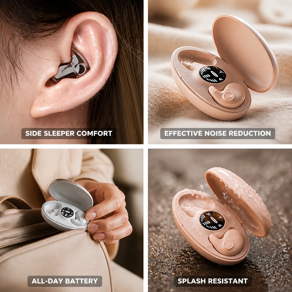 Sleep Headphones Side Sleeper Noise Reduction 24-Hour Battery