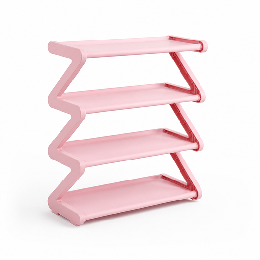 Slim Zigzag Shoe Rack (4-Tier)