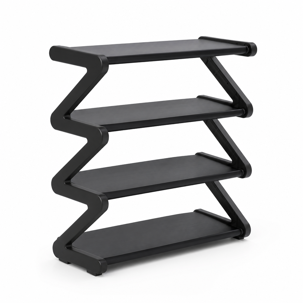 Slim Zigzag Shoe Rack (4-Tier)