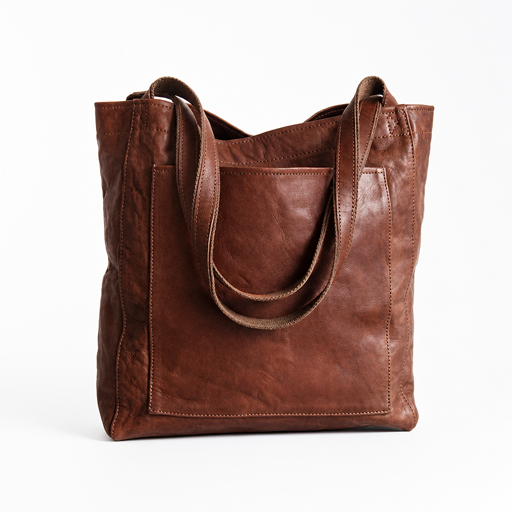 Tote Bag Vegan Leather Spacious Interior & Organized Compartments