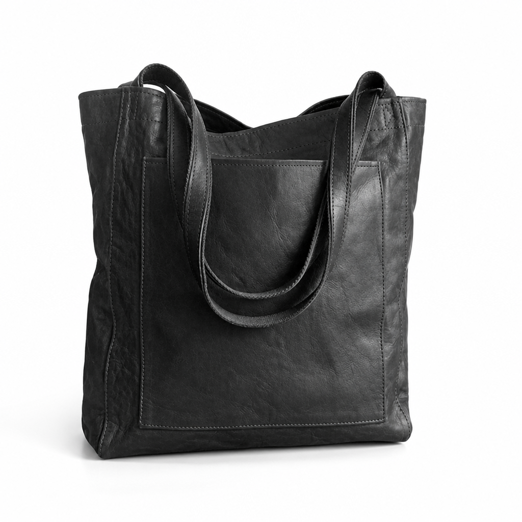 Tote Bag Vegan Leather Spacious Interior & Organized Compartments