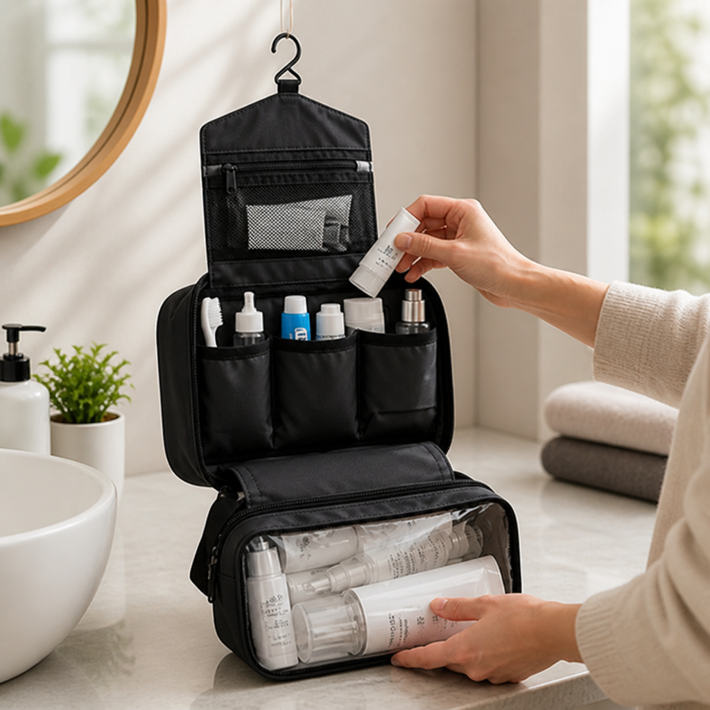 Travel Toiletry Bag Extra-Large Water-Resistant Multiple Pockets