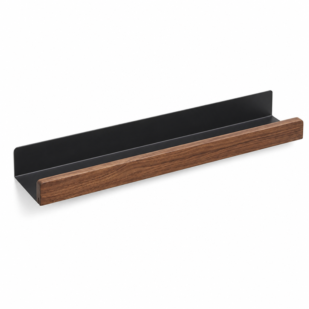 Wall Shelf Wood-Effect No-Drill Space-Saving