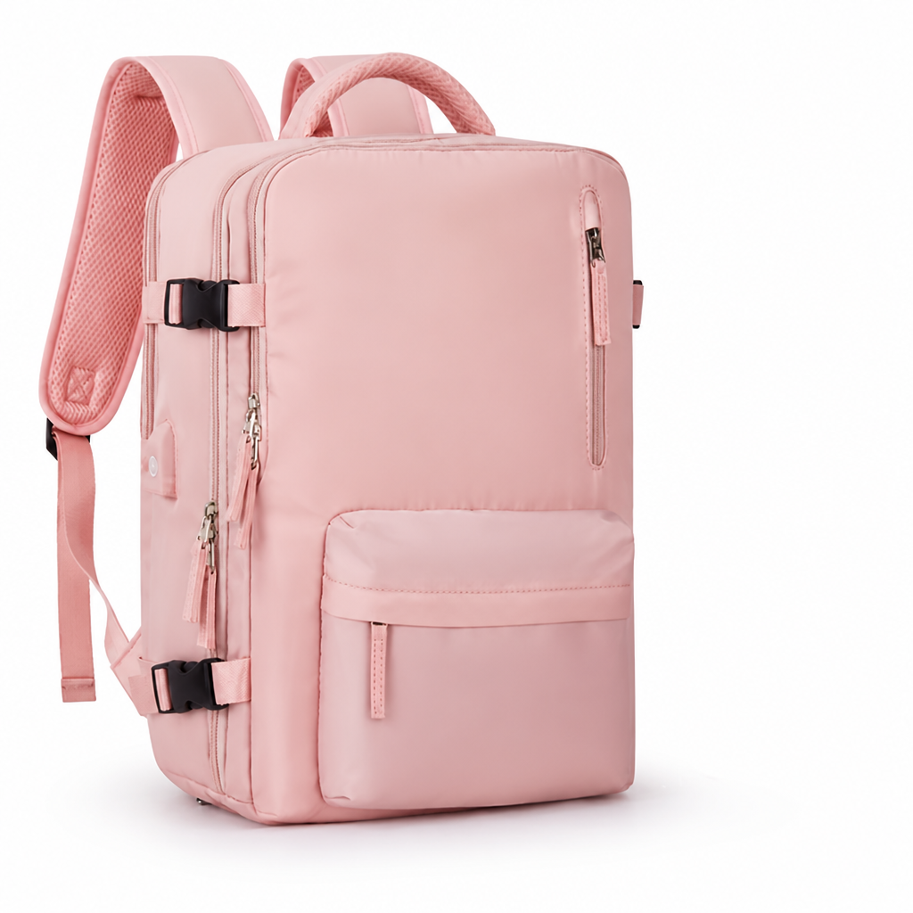 Water-Resistant Travel Backpack With Separate Shoe Compartment